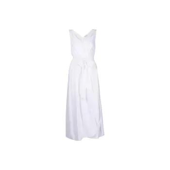 VINCE Shirred Band Collar Dress