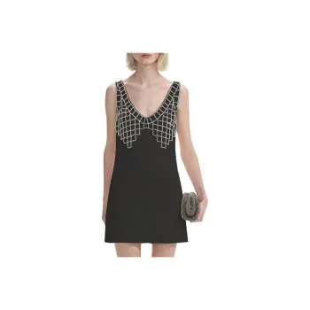 Self portrait Sleeveless Dress Women's Classic Black