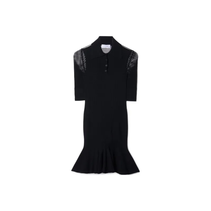 OFF WHITE Net Arrow Short Sleeved Midi Dress-0