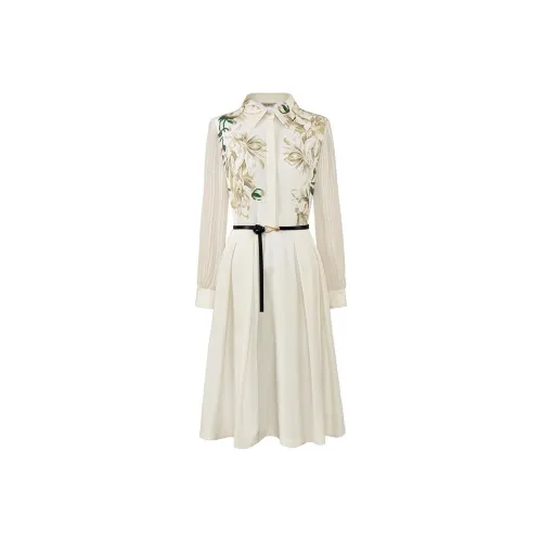 DIFFIE RIEGER Long-Sleeved Dresses Women's White