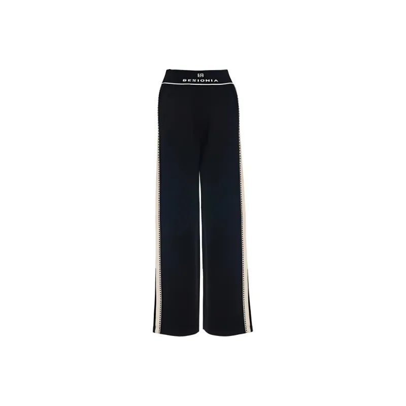 BESIONIA FW23 Knitted Sports Pants Women's Black-0