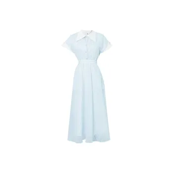 Duffy Fashion Short Sleeved Dress Women's Sky Blue