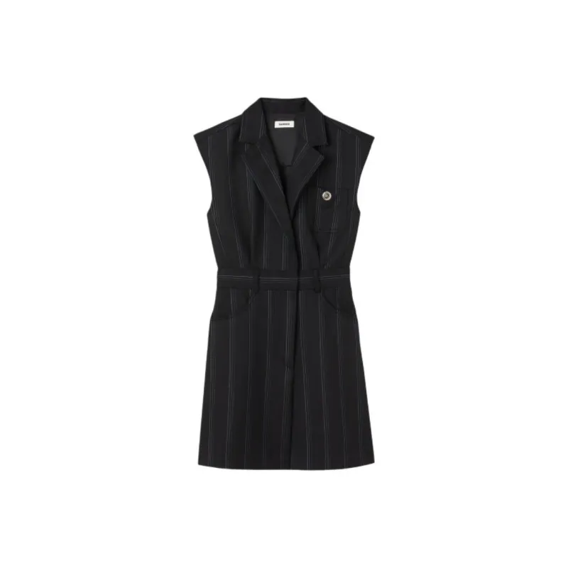 Sandro Sleeveless Dress Women's Black-0