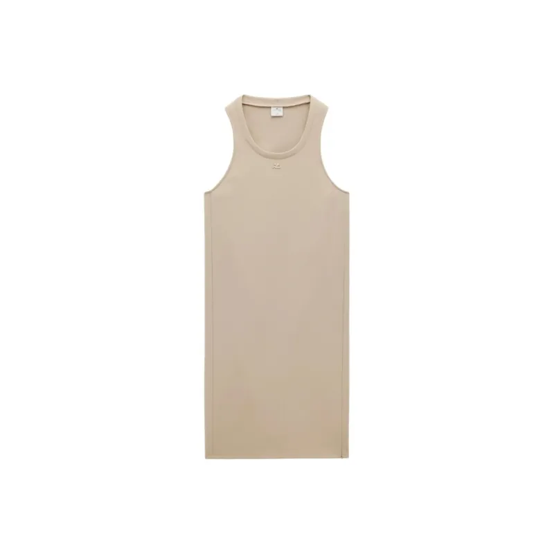 COURREGES Holistic Twill Long Dress 'Sand'-0