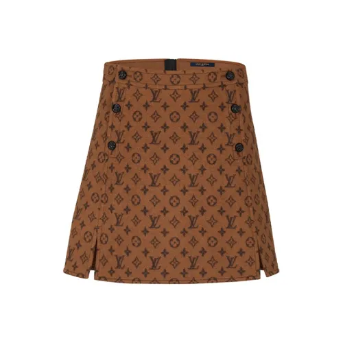 LOUIS VUITTON New Quarterly Products Of LV Leather Short Skirts Women's Multicolor