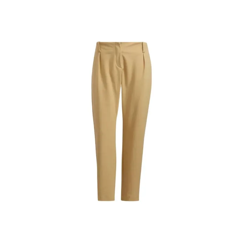 Adidas Knitted Sports Pants Women's Yellow-0