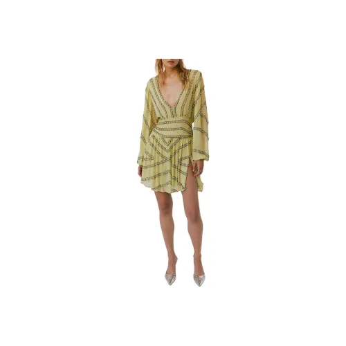 FREE PEOPLE Jen's Pirate Booty Odyssey Mini Dress Long-Sleeved Dresses Women's Early Bloomer/Turquoise