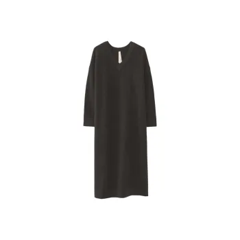 Lauren Manoogian WIDE V NECK DRESS Long-Sleeved Dresses Women's INK/Ink