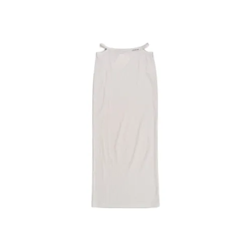 Alexander Wang Logo embroidered T shirt Dresses Women's White