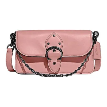 COACH Beat Gloves Made Of Tanned Leather Handheld Shoulder Bag Crossbody Bag Small Size Women's Pink