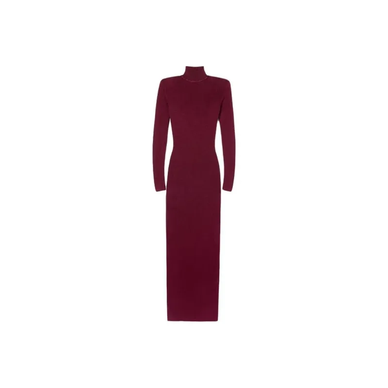 Self portrait New Year Long Sleeved Dress Women's Burgundy-0