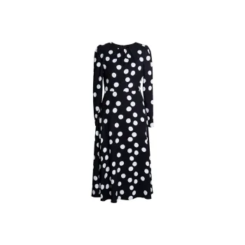 ROEYSHOUSE Long Sleeved Dresses Women's Polka Dot