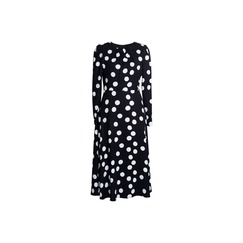 ROEYSHOUSE Long Sleeved Dresses Women's Polka Dot-0