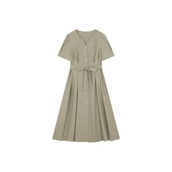 XWI SS24 Short Sleeved Dress Women's Pea Green