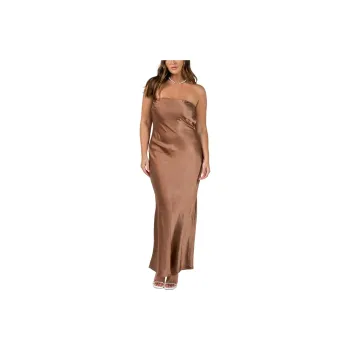 PRINCESS POLLY HALEY MAXI DRESS Sleeveless Dress Women's BROWN/Brown