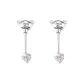 [Bear Pink Zircon]Sterling Silver Stud Earrings 1 Pair Eh-2332.ebC
