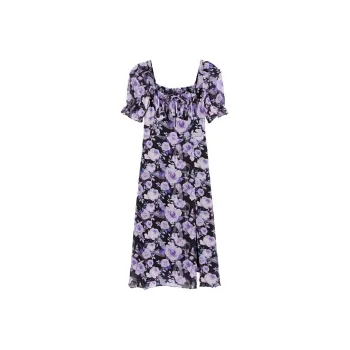 Bebe Short-Sleeved Dresses Women's Black Purple