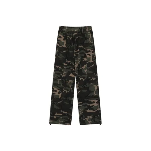 Vine Color Cargo Pants Unisex Camouflage