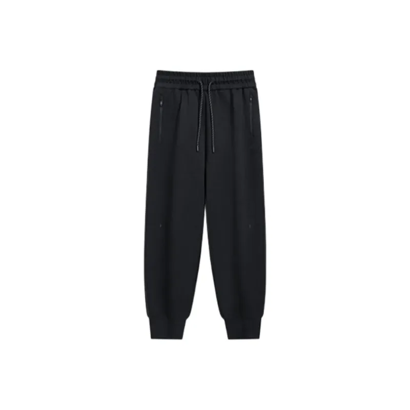 XTEP Variety Training Collection Knitted Sweatpants Women's Jet Black-0