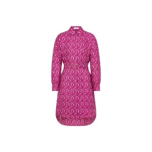 DIOR Long-Sleeved Dresses Women's Fuchsia