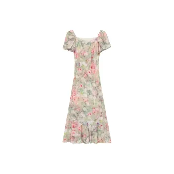 PAIN OR PLEASURE Summer Short Sleeved Dresses Women's Pea Green