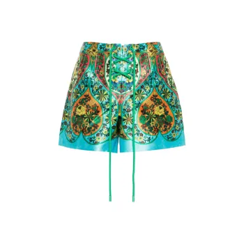 ALEMAIS Sofie Lace-up Shorts