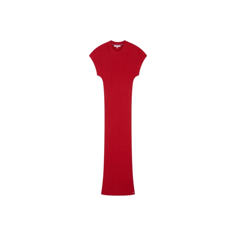 Tommy Hilfiger Short Sleeved Dresses Women's Red XLG-0