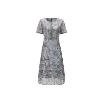 JZ Juzui Short Sleeved Dress Women's Silver Gray Heather
