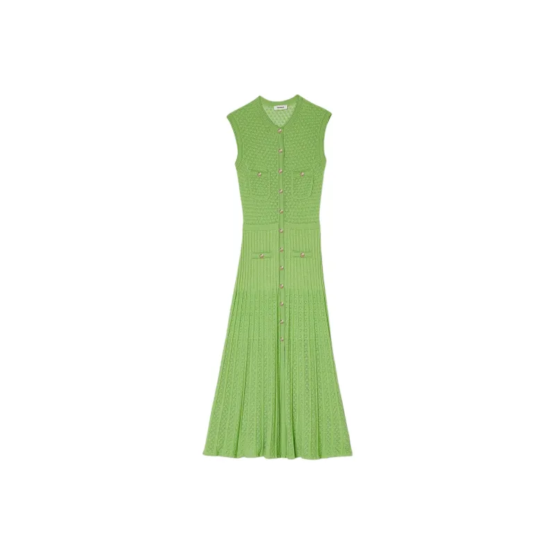 Sandro Sleeveless Dress Women's Green-0