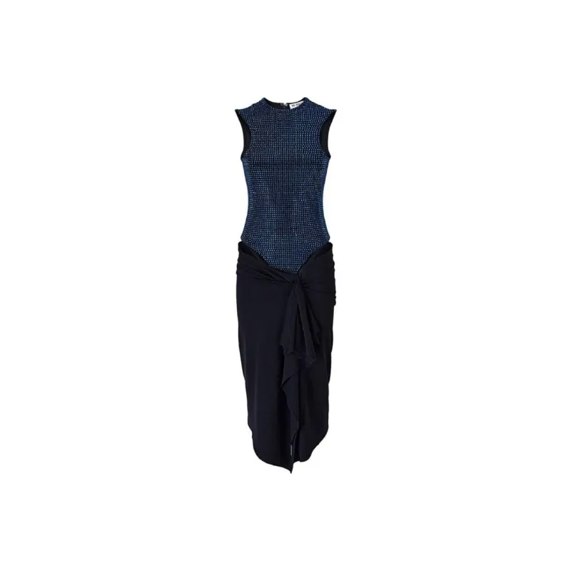 The Attico Mirna Rhinestone-embellished Midi Dress-0