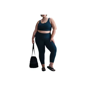 Nike Zenvy Rib Leggings Women's Navy Blue