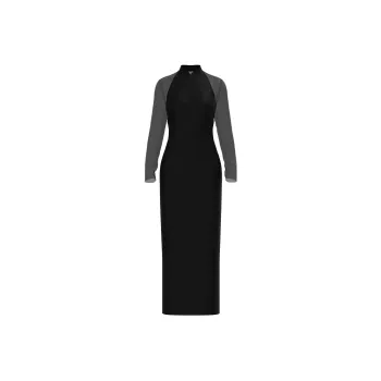 SENSE BY MEI Long-Sleeved Dresses Women's Black