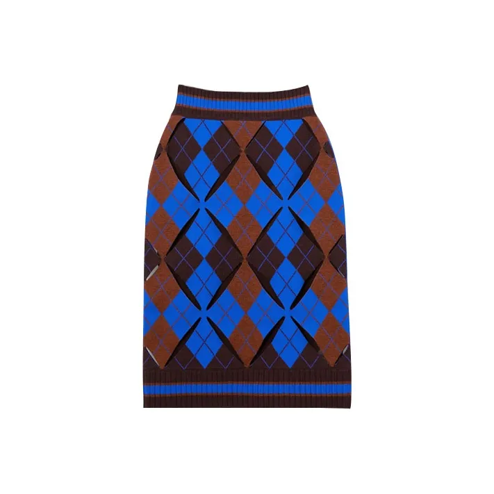 Burberry Casual Long Skirts Women's Bright Blue-0