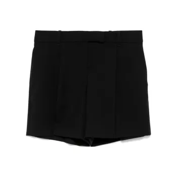Alexander McQueen Pleat-Detailed High Waist Shorts