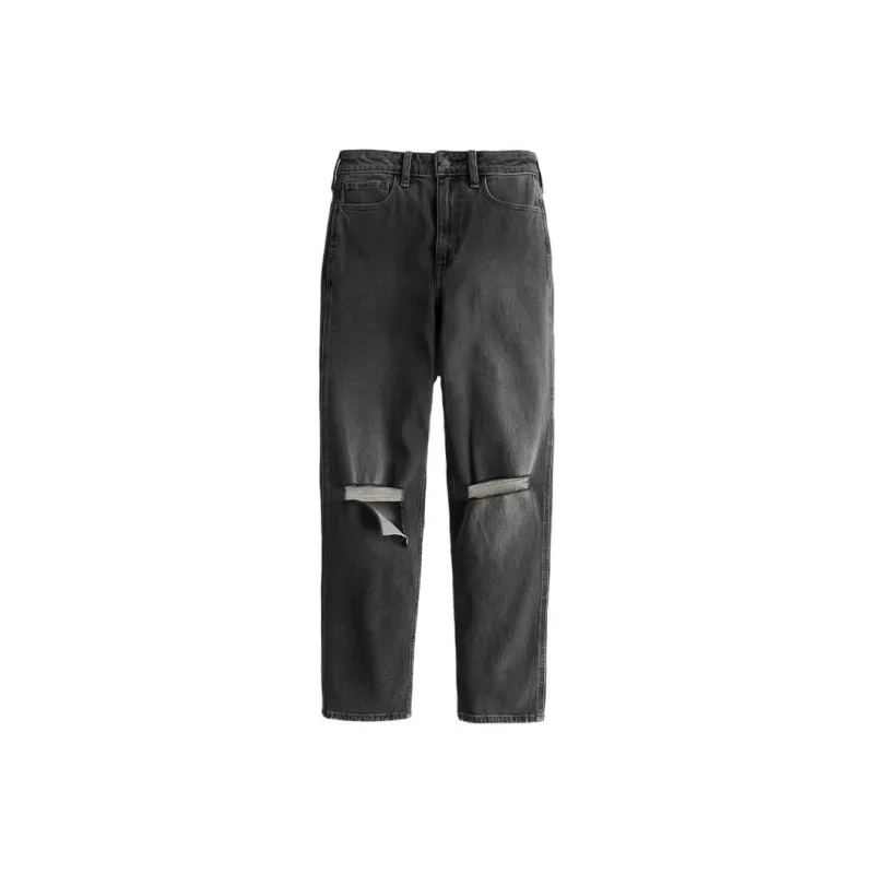 Hollister Jeans Women's Gray Ripped Washable-0