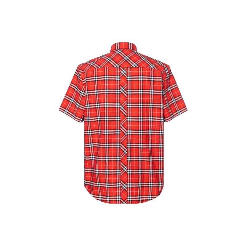 Burberry Shirts Men Red-1