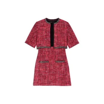 Maje 2-in-2 Tweed Minidress