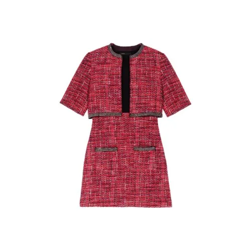 Maje 2 in 2 Tweed Minidress
