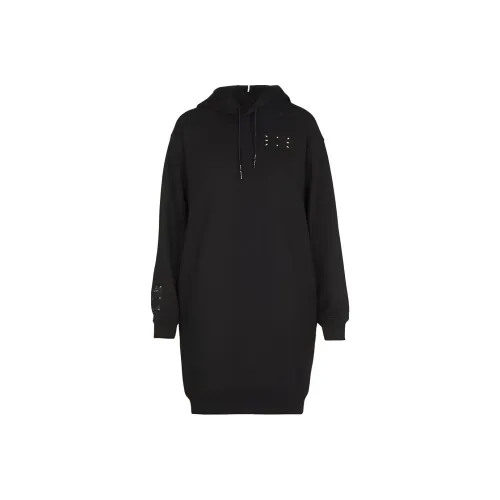 McQ Alexander McQueen Hoodie Dress 'Darkest Black'