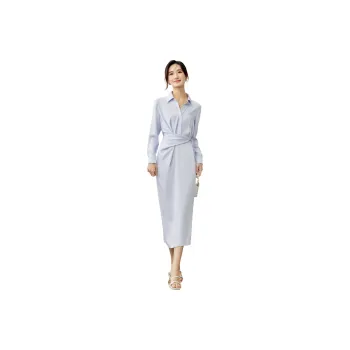 SENTUBILA Long Sleeved Dresses Women's Blue Purple