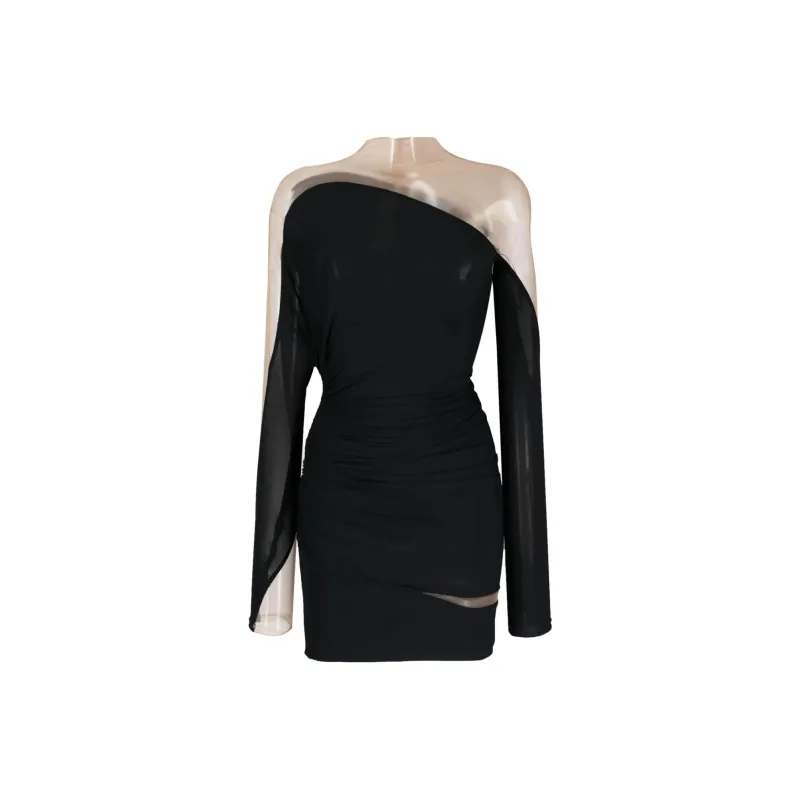 Mugler Impossible Panelled Minidress-0