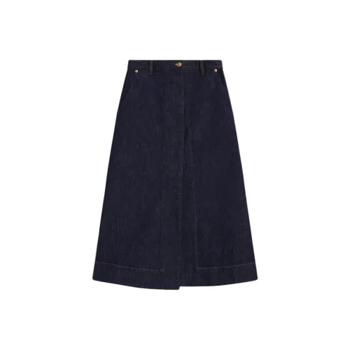 SCANLAN THEODORE Denim Skirt Denim Long Skirts Women's Indigo/Indigo Blue