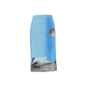 MASFER.SU Denim Long Skirts Women's Blue
