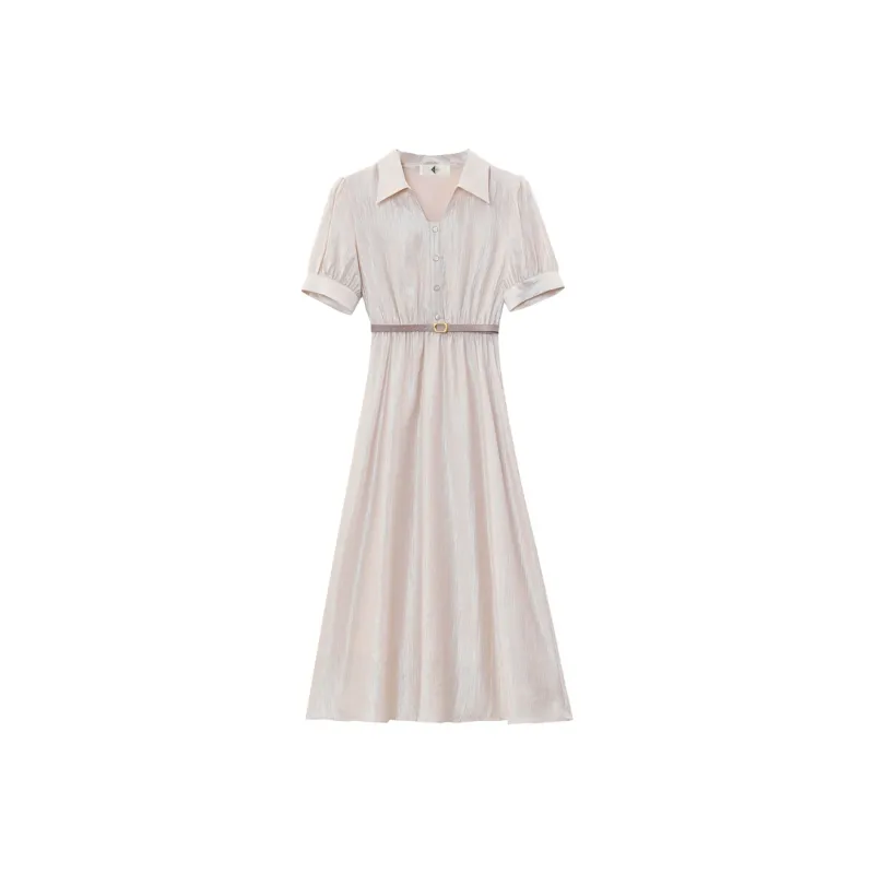 MM Short Sleeved Dress Women's Light Pink-0