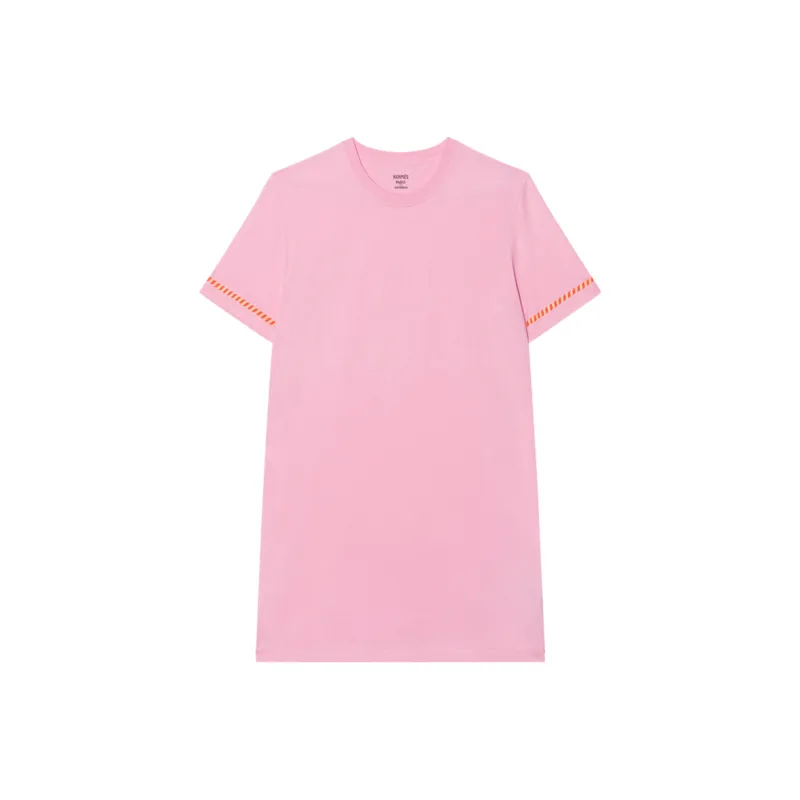 HERMES Short Sleeved Dresses Women's Pink-0
