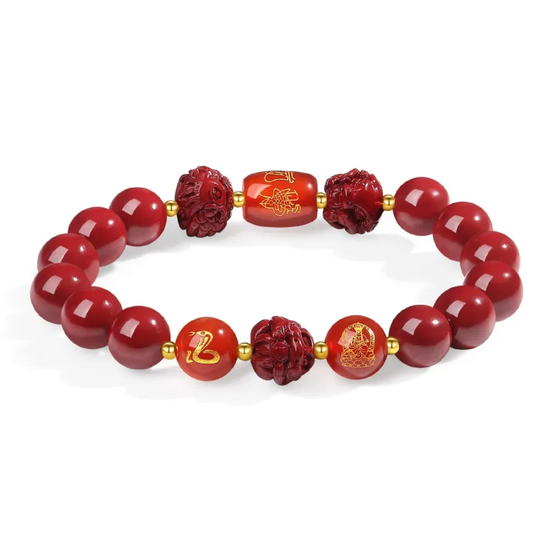 ZKY Cinnabar Jade Bracelets Unisex-5