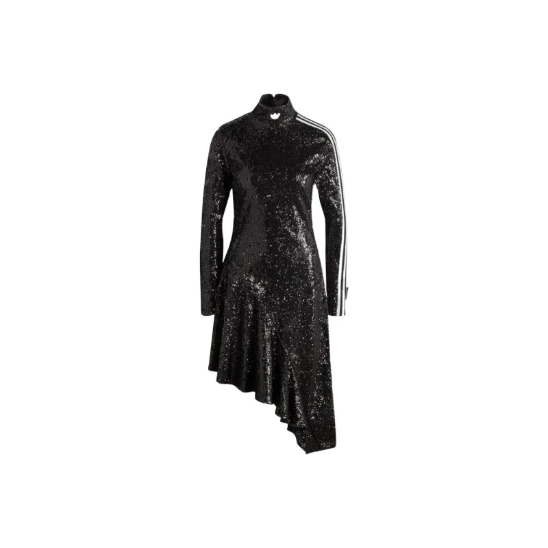 Adidas Originals Long Sleeved Dresses Women's Black-0
