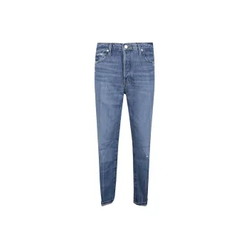 FRAME Le Mec High Waist Cropped Jeans