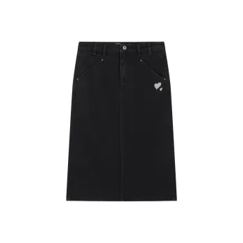 XWI Denim Long Skirt Women's Black