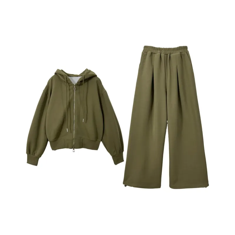 OZVO Sweatshirt Set Women's Moss Green-0